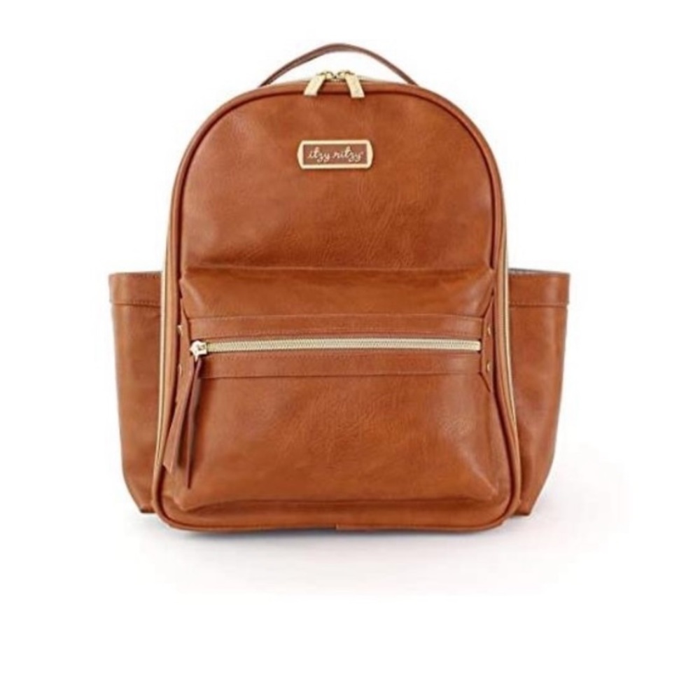 itzy ritzy mini diaper bag cognac